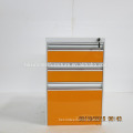 3 Drawer Metal Mobile Pedestal/movable file cabinet